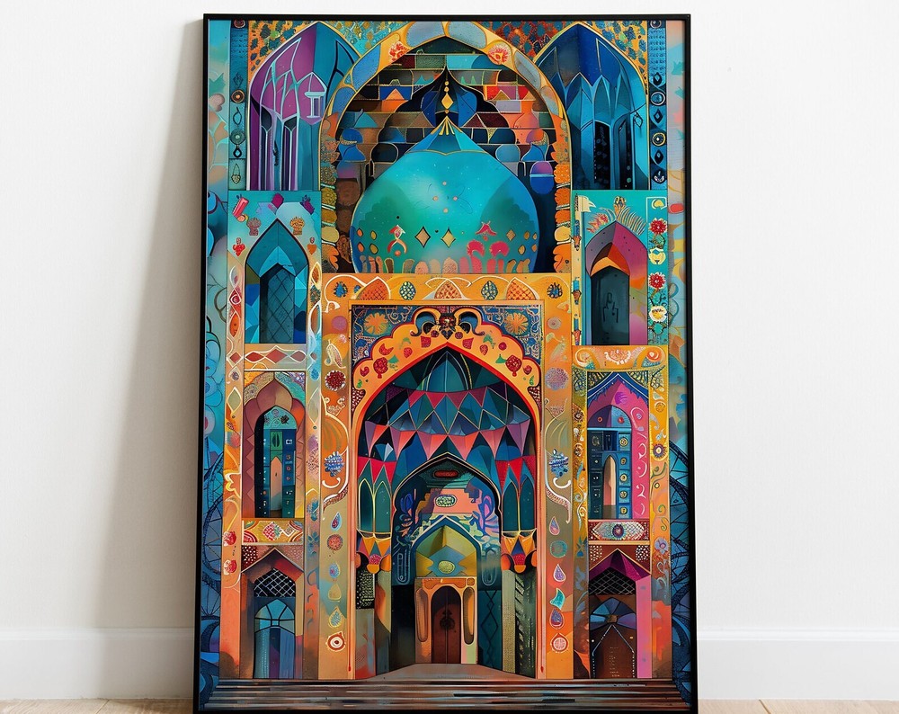 Persian Arch Turkish Monument Painting Living Room Decor Persian Palace Travel