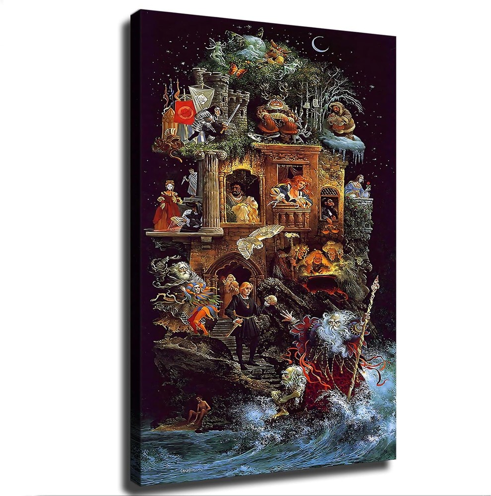 Fantastic Shakespeare By James C. Christensen Poster Art Canvas Wall Decoration