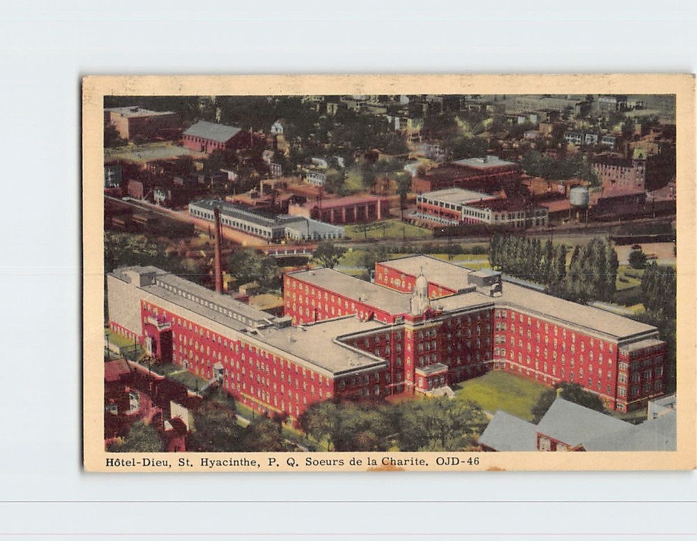 Postcard Aerial View of Hôtel Dieu de Saint Hyacinthe Quebec Canada