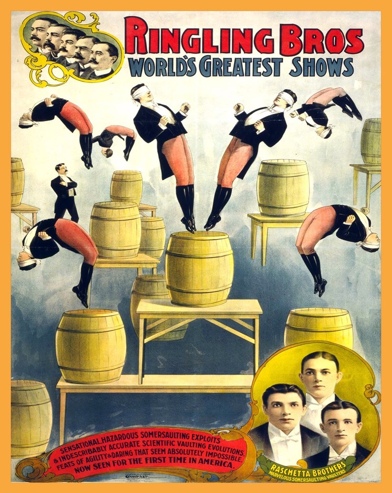 Decoration Poster.Home room art.Interior design.Ringling Circus Raschetta.7243