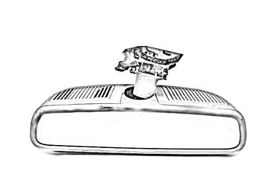 2010-2017 Dodge Caravan Black Interior Rear View Mirror 55157457AD OEM.