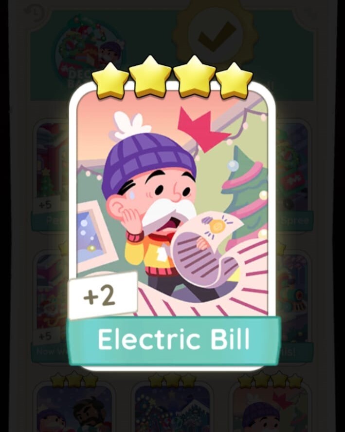 Electric Bill MONOPOLY 4 Stars ⭐️⭐️⭐️⭐ Sticker | FAST DELIVERY