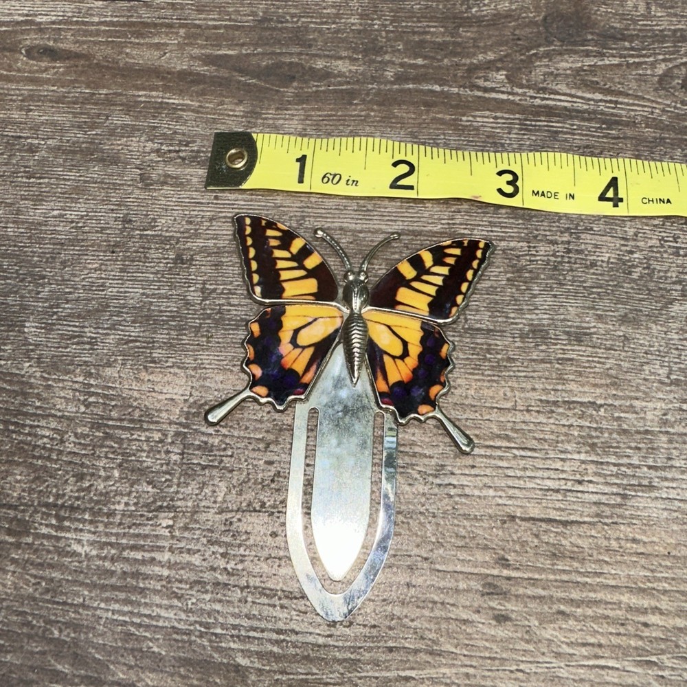 vintage metal butterfly bookmark/paperclip