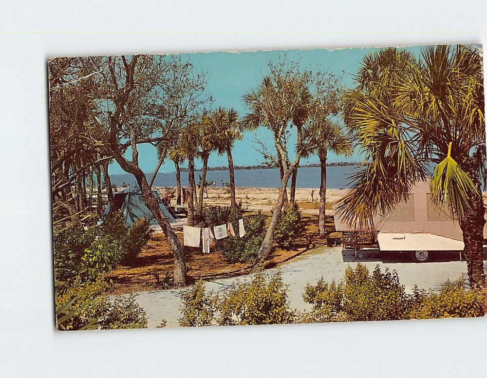 Postcard The Campers Area at De Soto Park Florida USA