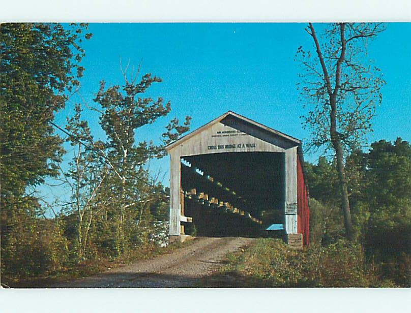 Unused Pre-1980 COVERED BRIDGE IN PARKE COUNTY Rockville Indiana IN t7811