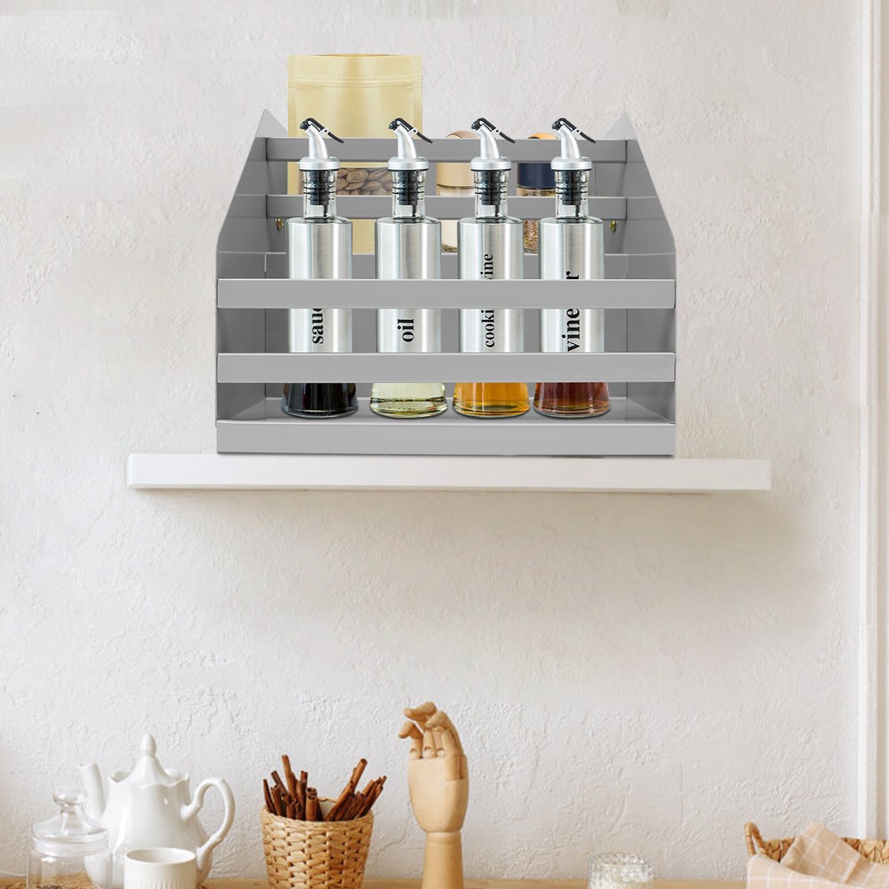 2-Tier Pull-Out Cabinet Organizer Shelf for Spices and Dishes