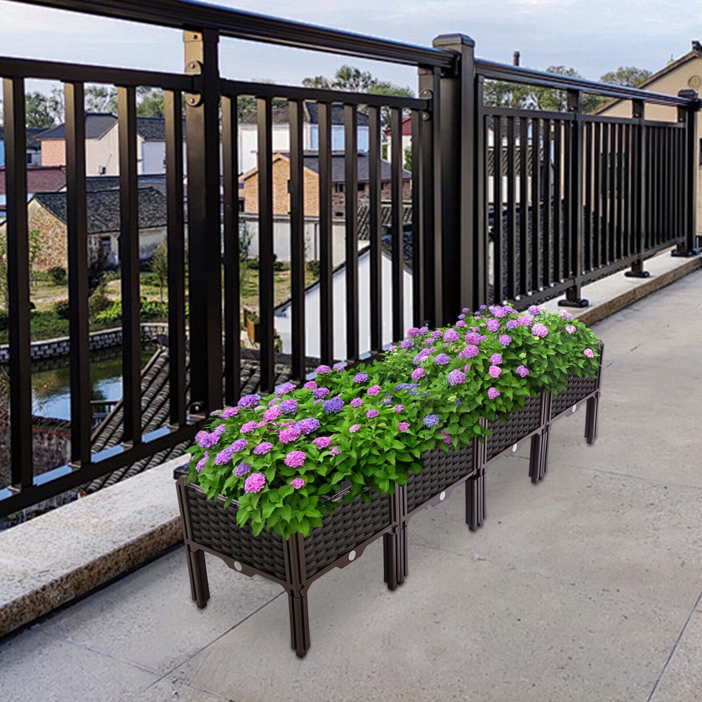 US Outdoor Elevated Raised Garden Bed Planter Box with Legs for Vegetable/Flower