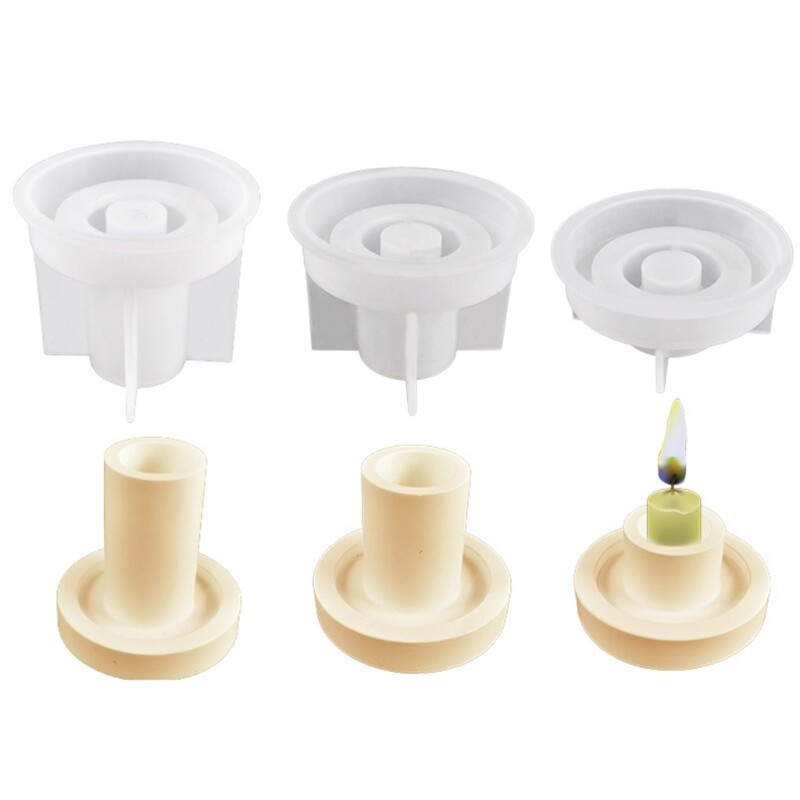 Pillar Holder Resin Molds Candlestick Silicone Molds for Epoxy Resin Mold