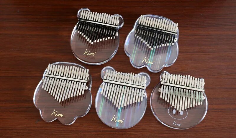 100% New 17 Key Cute Kalimba Book Accessory Transparent Chromatic Caliber