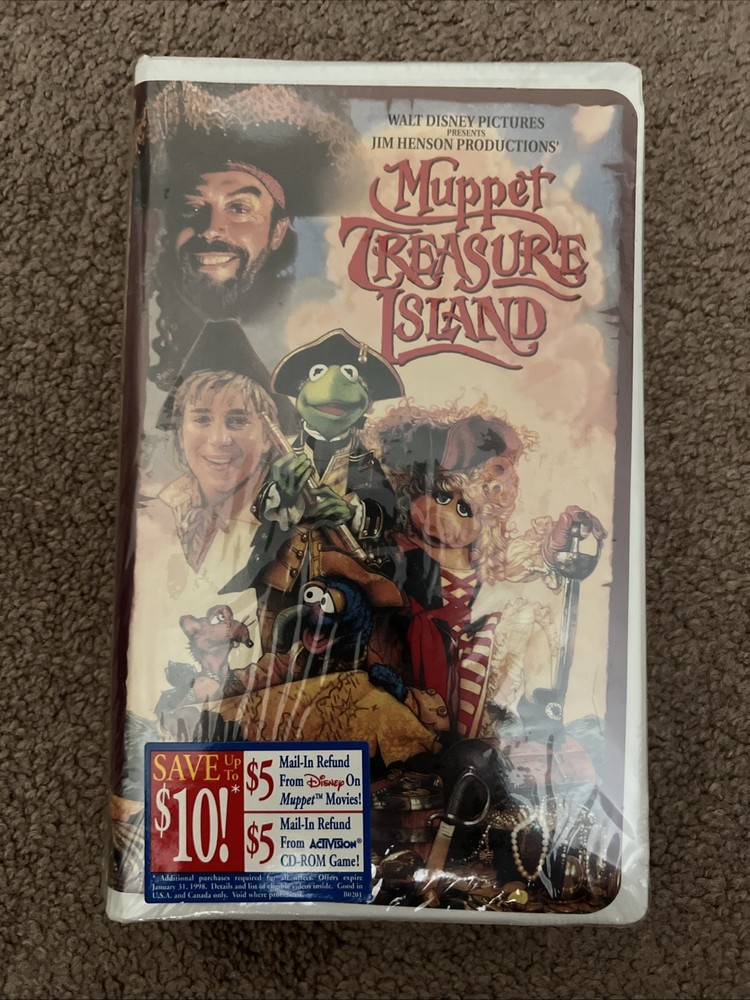 Muppet Treasure Island Disney Jim Henson 1996 Clamshell VHS Brand New Sealed