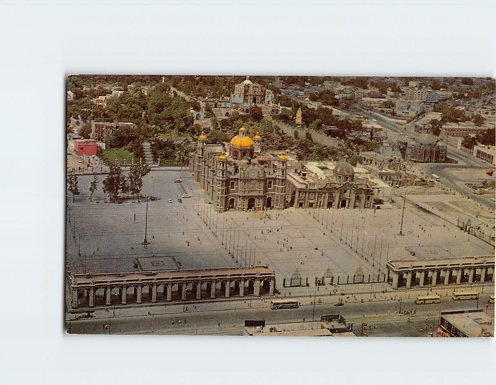 Postcard Aerial View Shrine of Guadalupe Mexico