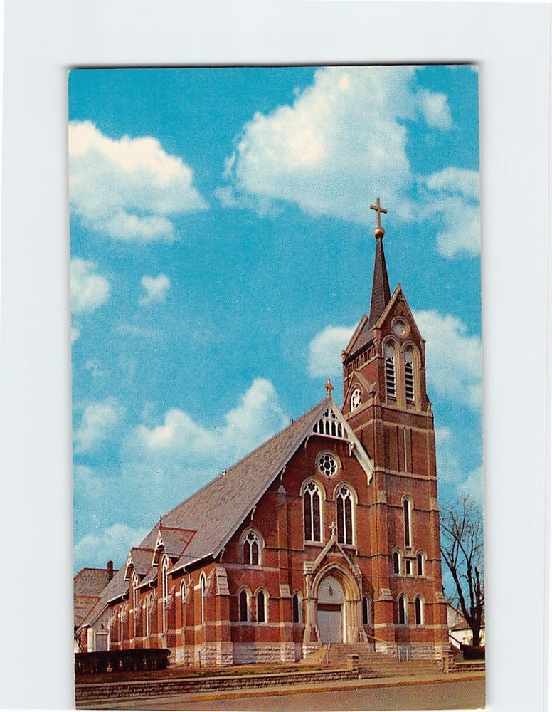 Postcard St Simon's Catholic Church Washington Indiana