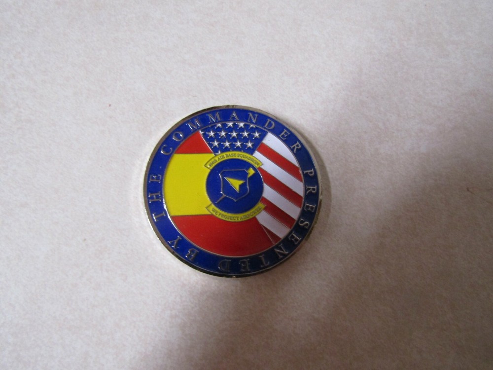 CHALLENGE COIN MATADORS MORON AIR BASE SPAIN PRESENTED BY THE COMMANDER