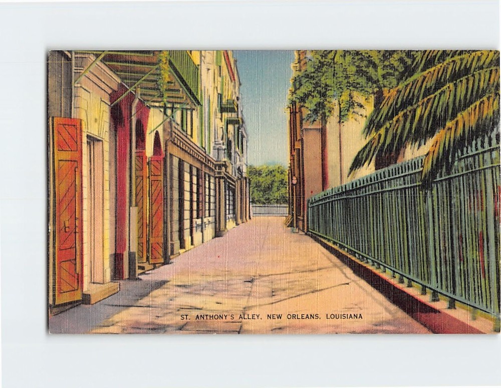 Postcard Saint St. Anthony's Alley New Orleans Louisiana USA North America
