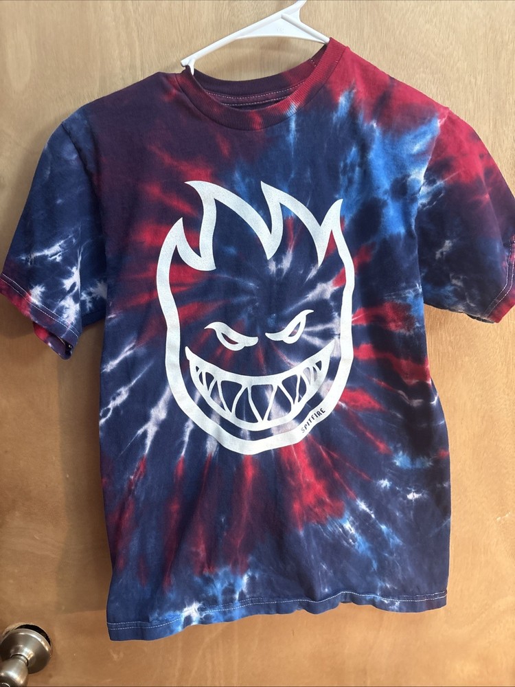 Men's Small Spitfire Wheels 100% Cotton Tie Dye Short Sleeve T-Shirt