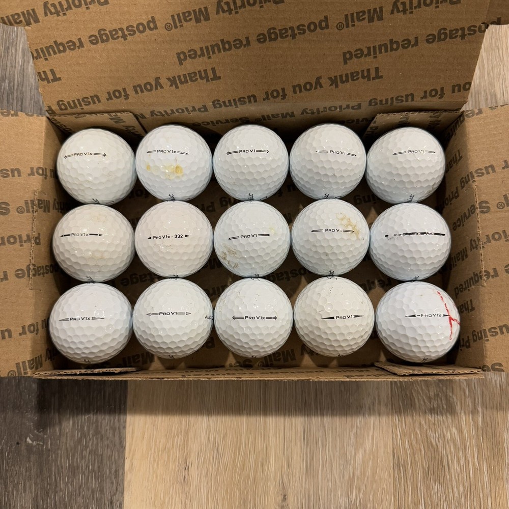 15 Titleist Pro V1 and V1X White Golf Balls AAA - AAAA