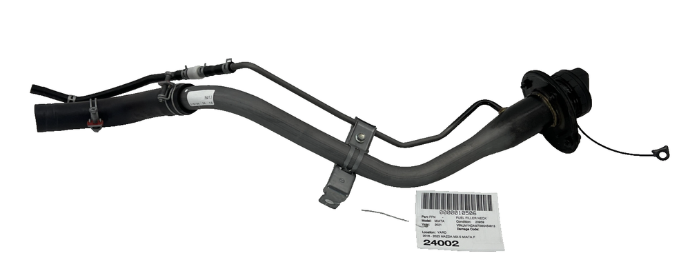2016-2023 Mazda MX-5 Miata Fuel Gas Tank Filler Neck Pipe Hose w/ Screw Cap Assy