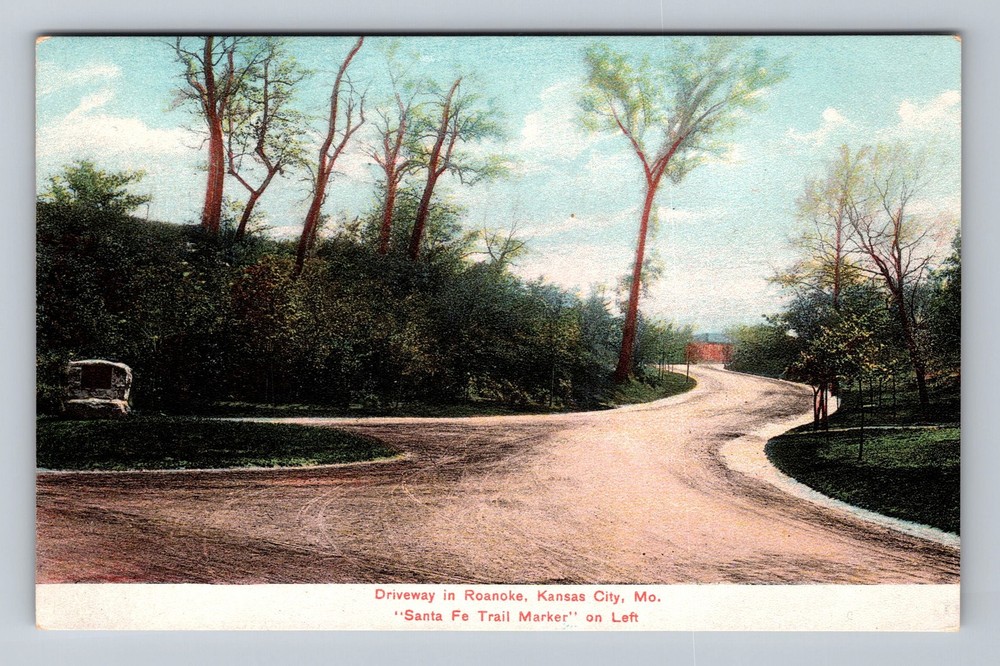 Kansas City MO-Missouri Driveway In Roanoke Vintage Postcard