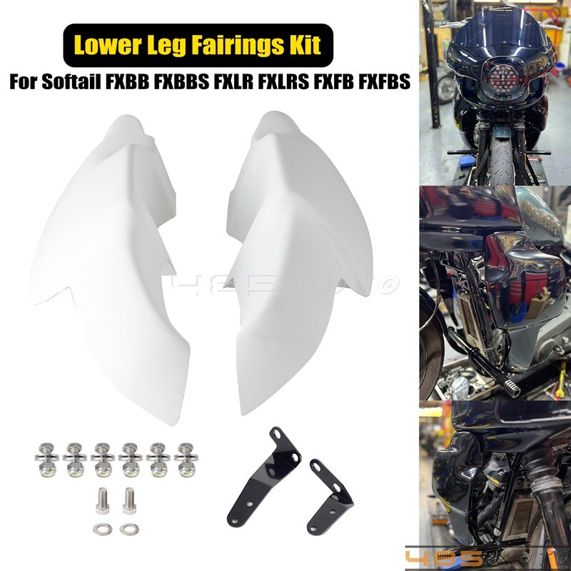Front Lower Leg Fairings For Harley Street Bob FXBB FXBBS Low Rider S ST FXLRST