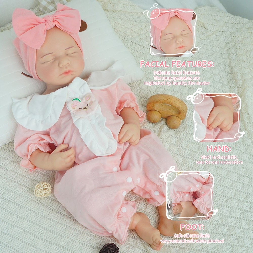 48CM Lifelike Reborn Baby Boy Doll 3.1KG Realistic Silicone Newborn Gift