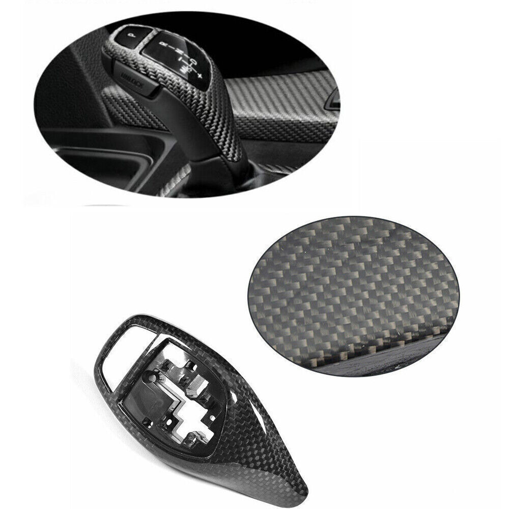 Carbon Fiber Gear Shift Head Knob Cover Trim For BMW F20 F22 F30 F32 F10 M Sport