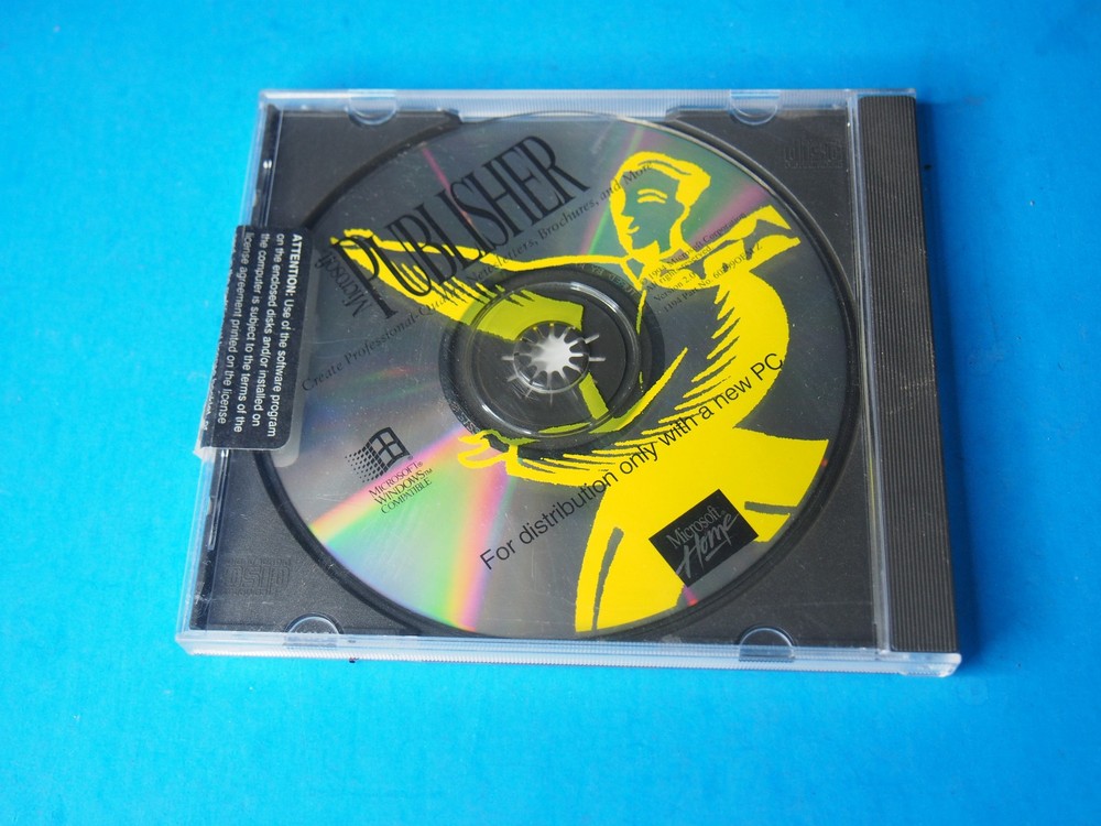 Microsoft Publisher Home CD-Rom Software 1994 Vintage Edition Ver 2.0