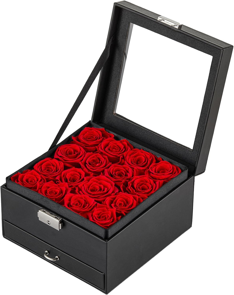 16-Piece Forever Flowers Valentines Day Gifts for Her Wife Grandma Preserved Ros