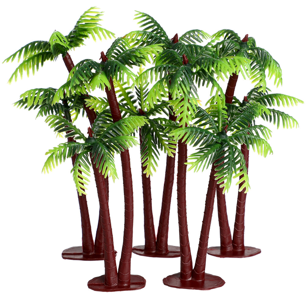 5 Pcs Artificial Tree Plants for Fish Tank Topper Palm Decoration