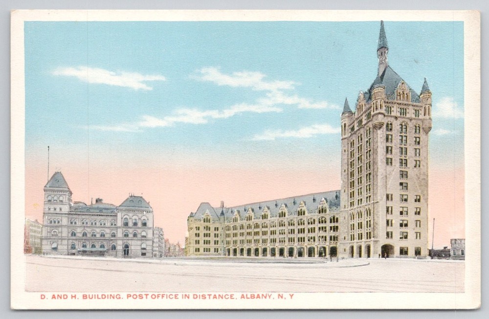 D&H Building Post Office Albany NY Early 1900s Vintage Postcard