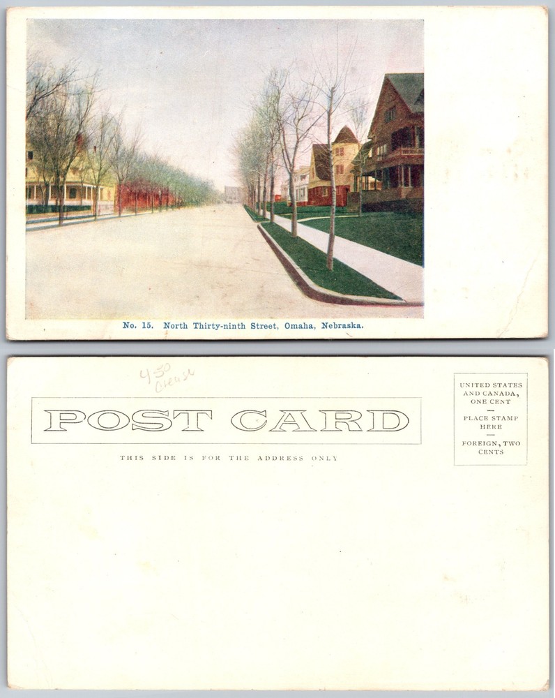 North Thirty Sixth Street Omaha Nebraska Postcard