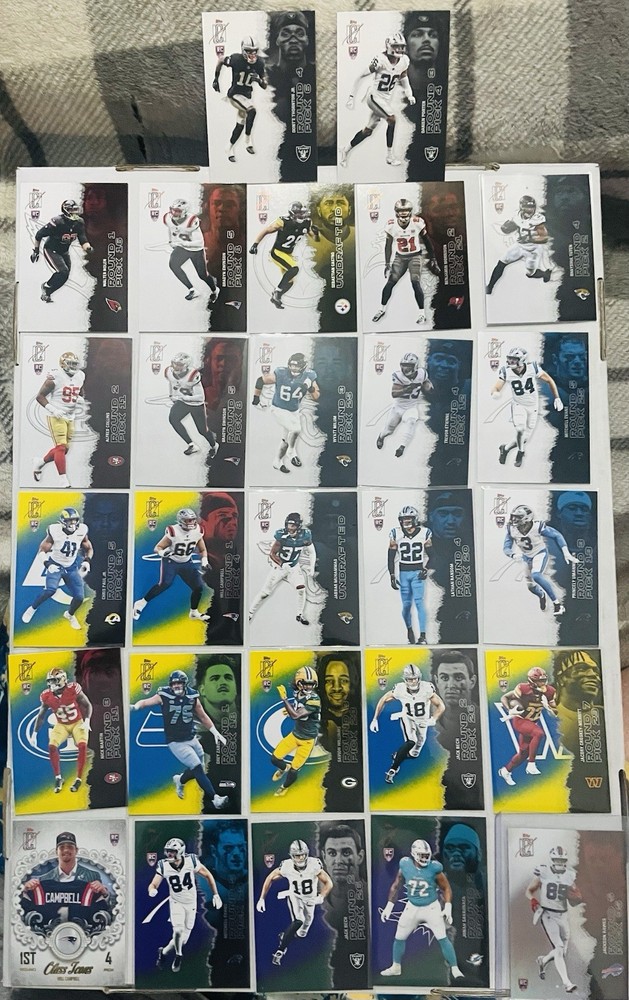 2025 NFL Topps Signature Class - 37 Card Lot. Mainly Rookies + Inserts&Parallels