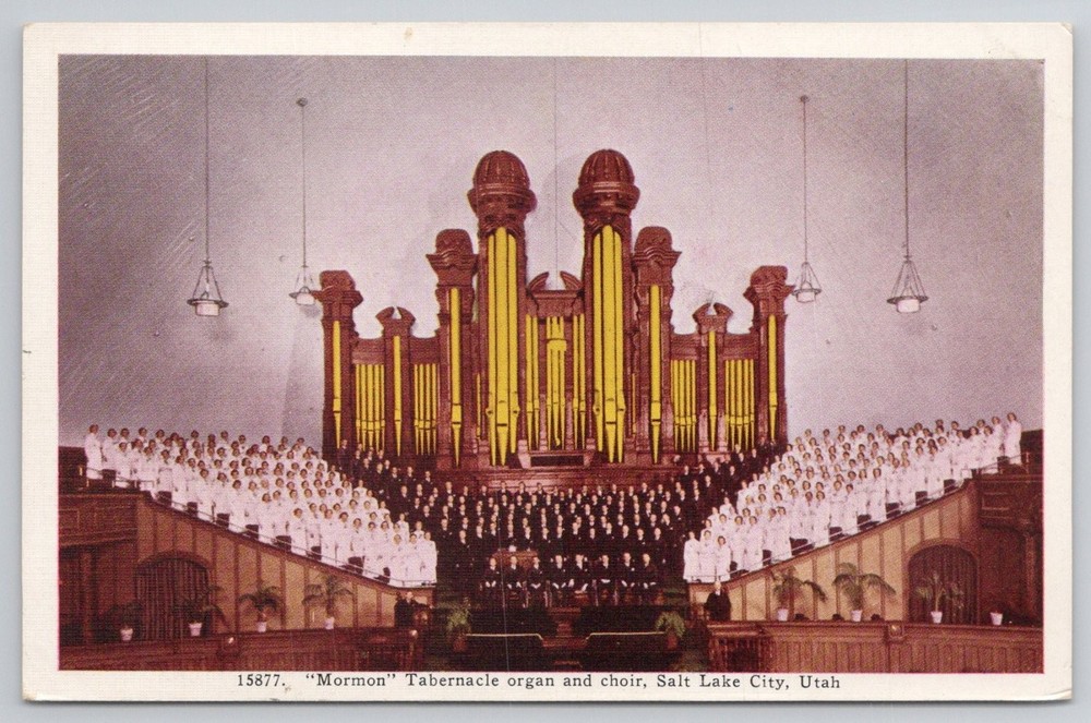 Mormon Tabernacle Organ Choir Salt Lake City Utah Vintage Postcard 1947