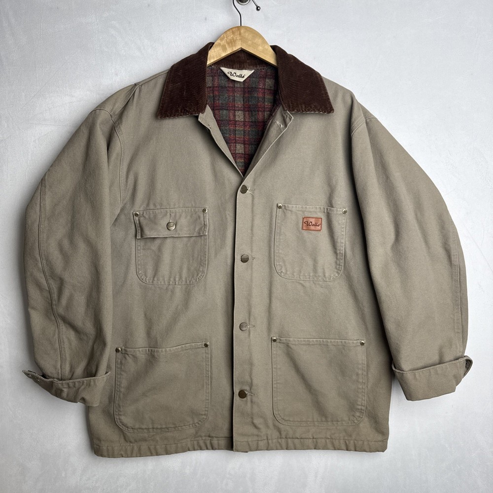 Vintage USA Walls Blanket Lined Chore Hunting Jacket Size Large USA