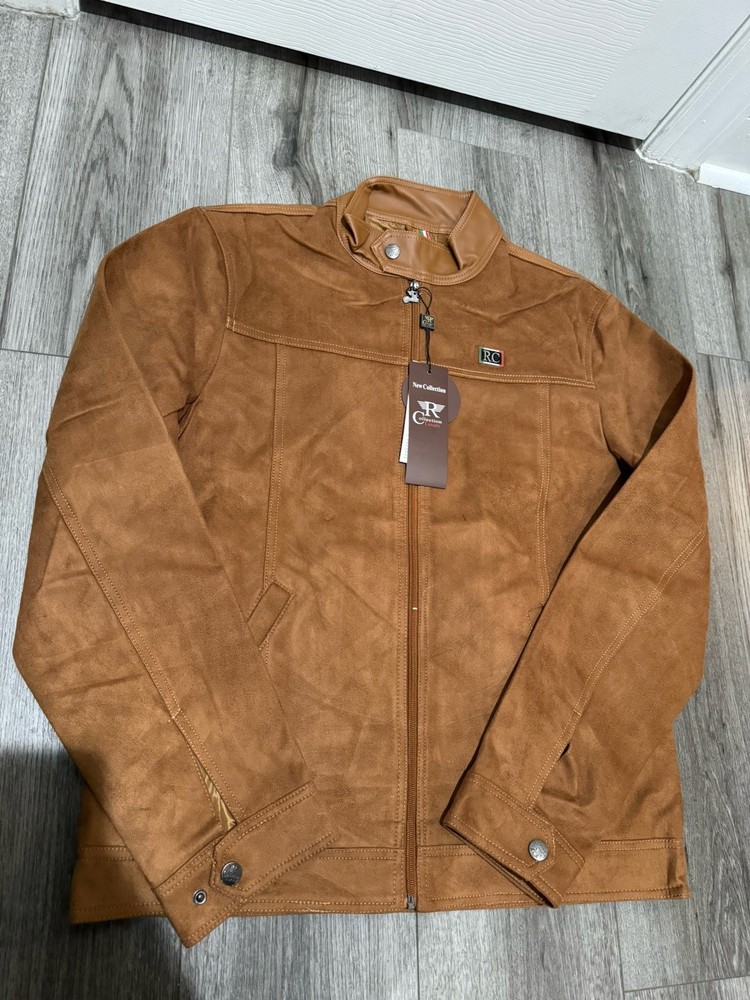 Men's Suede Leather Jacket XL