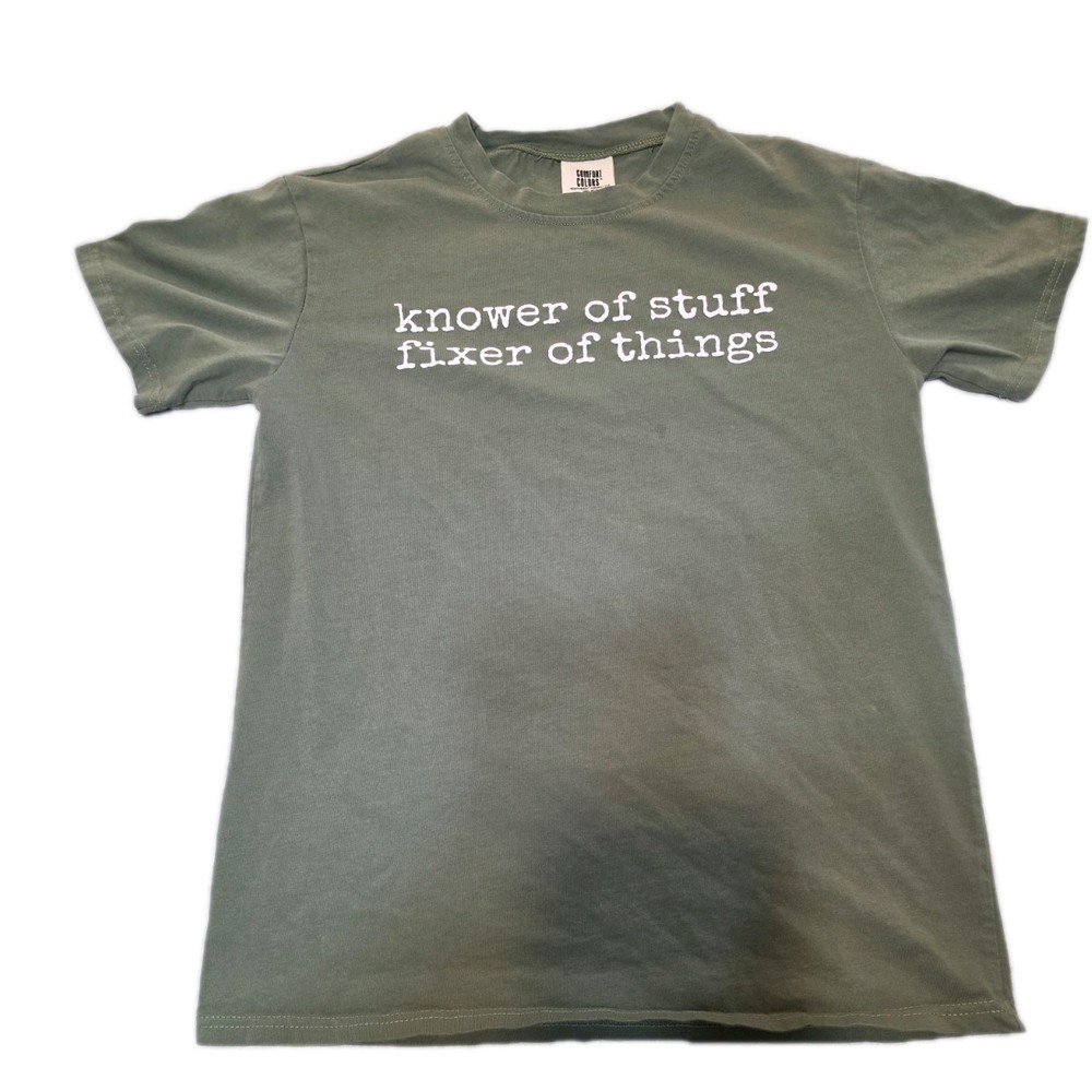 Comfort Colors Adult Medium Green Khaki Short Sleeve Tee Shirt 100% Cotton