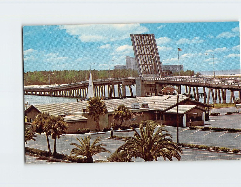 Postcard Fishermans Wharf Restaurant Clearwater Beach Florida USA