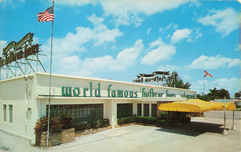 World Famous Hofbrau Haus Restaurant - Hallandale Florida FL - Postcard