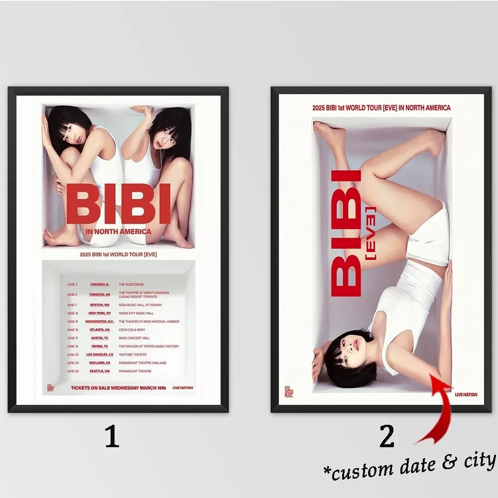BIBI 1st World Tour EVE North America 2025 Poster No Frame
