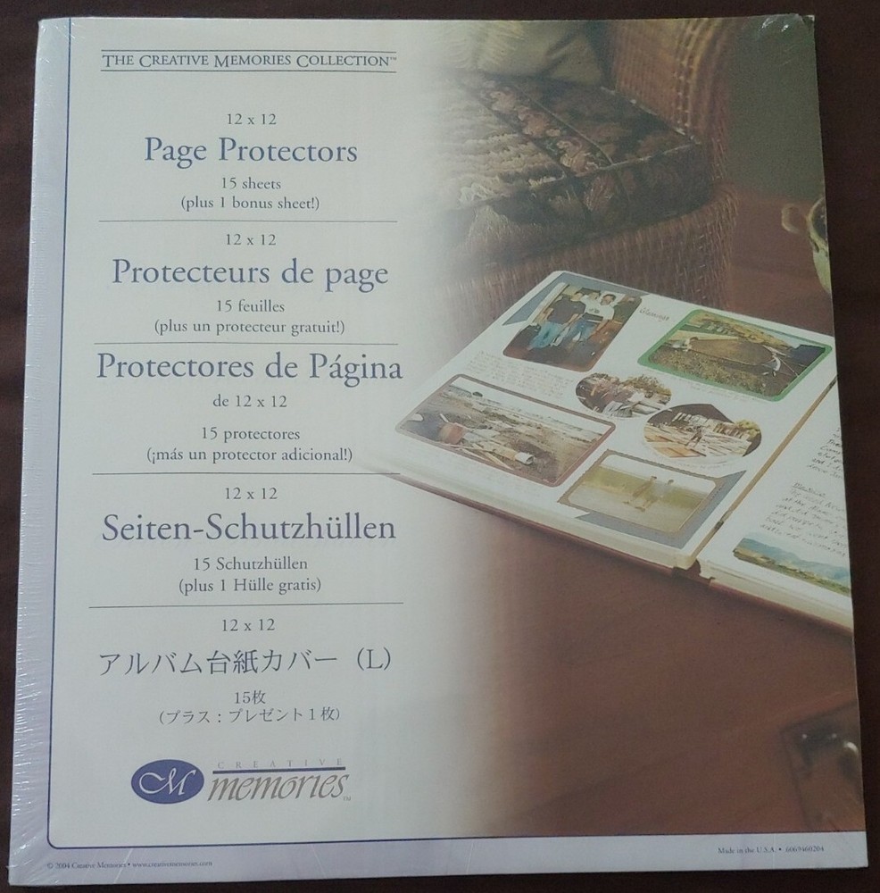 Creative Memories 12x12 Clear Page Protectors 15 Sheets + 1 Bonus Sheet Sealed