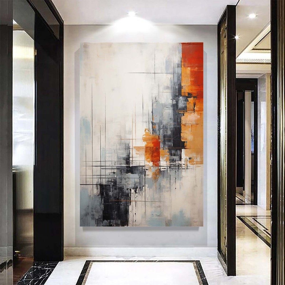 Yellow Large Wall Art Paintings Hand Painted Abstract Oil Painting On Canvas