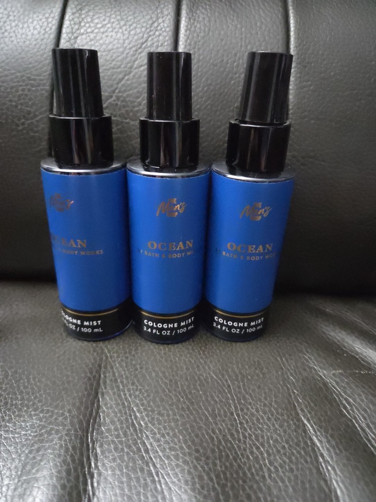 Bath And Body Works Ocean Travel Cologne Mist 3.4 Fl.oz X3