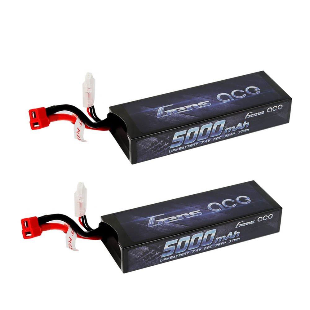 2 Gens ace 5000mAh 7.4 50C 2S1p Lipo Battery VENOM FOR TRAXXAS Slash ARRMA-image