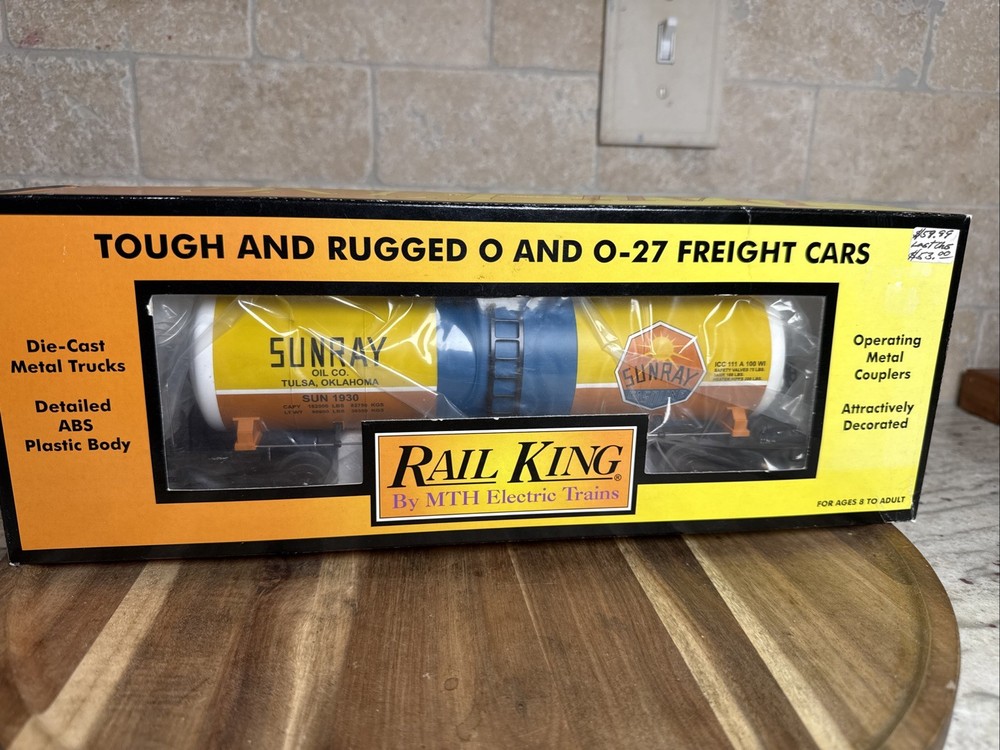 + MTH O Gauge RailKing Sunray Modern Tank Car 30-73103 LNIB