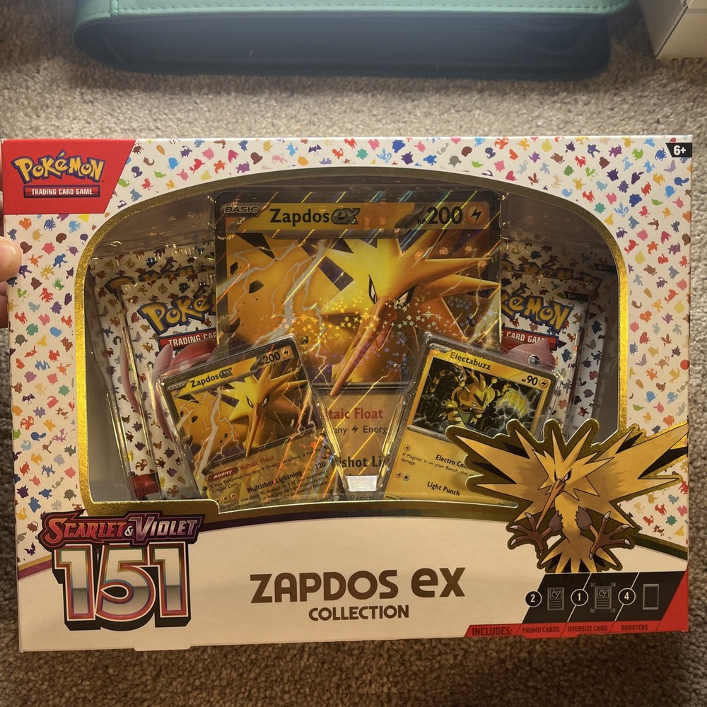Pokemon TCG: Scarlet & Violet 151 Zapdos EX Collection Box New & Sealed