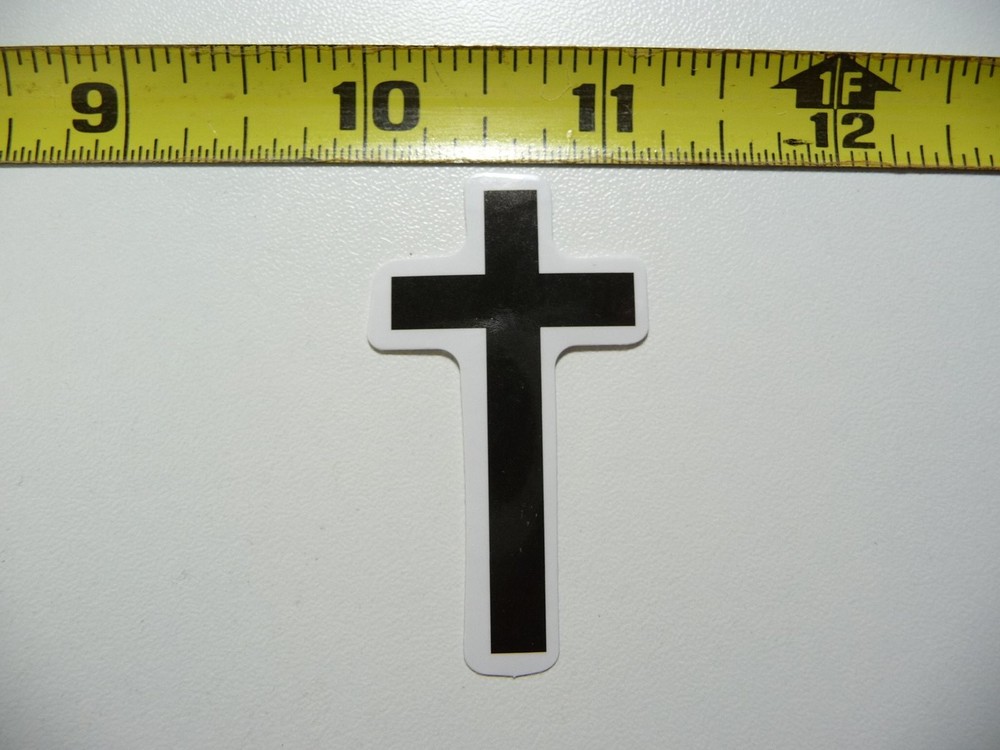 Dark Cross Decal Sticker for Christian Faith and Belief