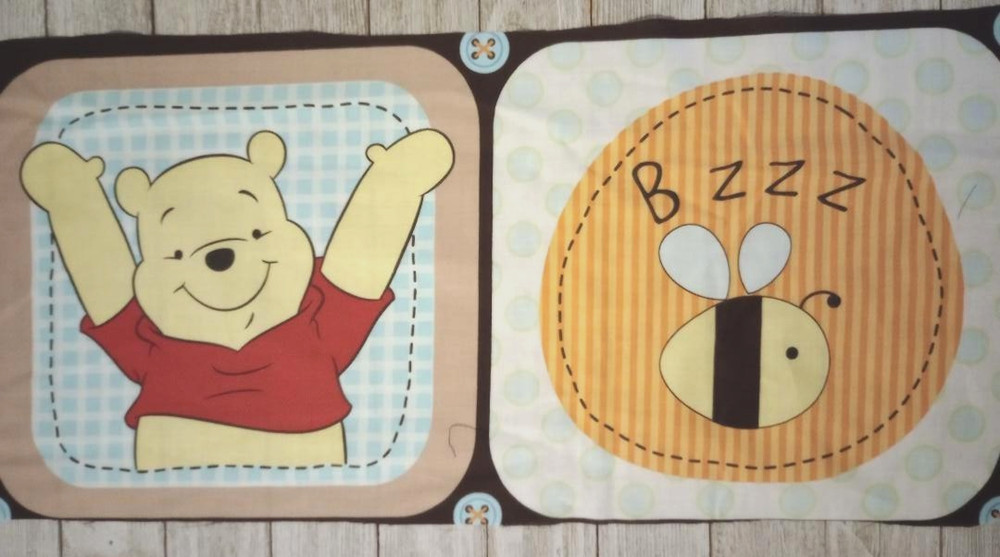 Disney pooh bee fun fabric length character 3 blocks 27 x 8 inch
