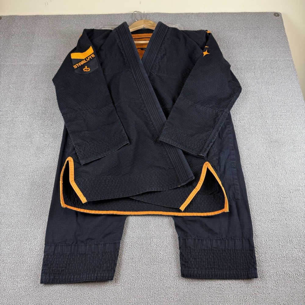 Hyperfly Starlyte III BJJ Gi - Black & Orange - Adult Size A1 - Lightweight