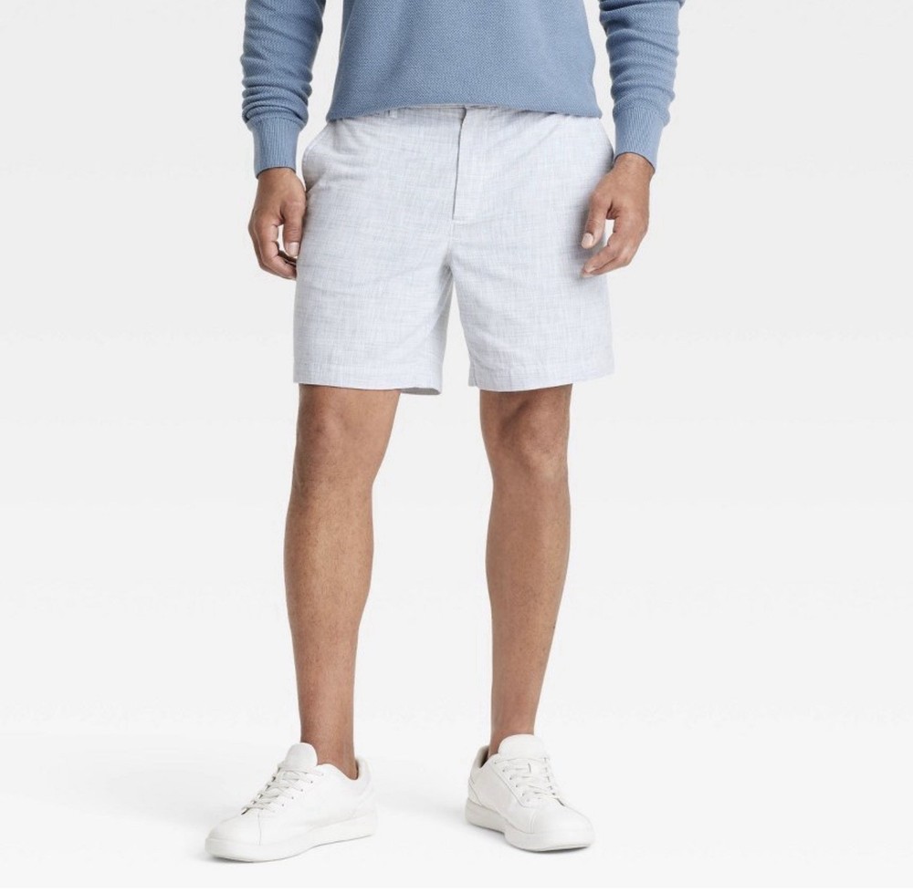 NWT Goodfellow & Co sz 36 Everywear 9 Flat Front Chino Grays Harbor Shorts
