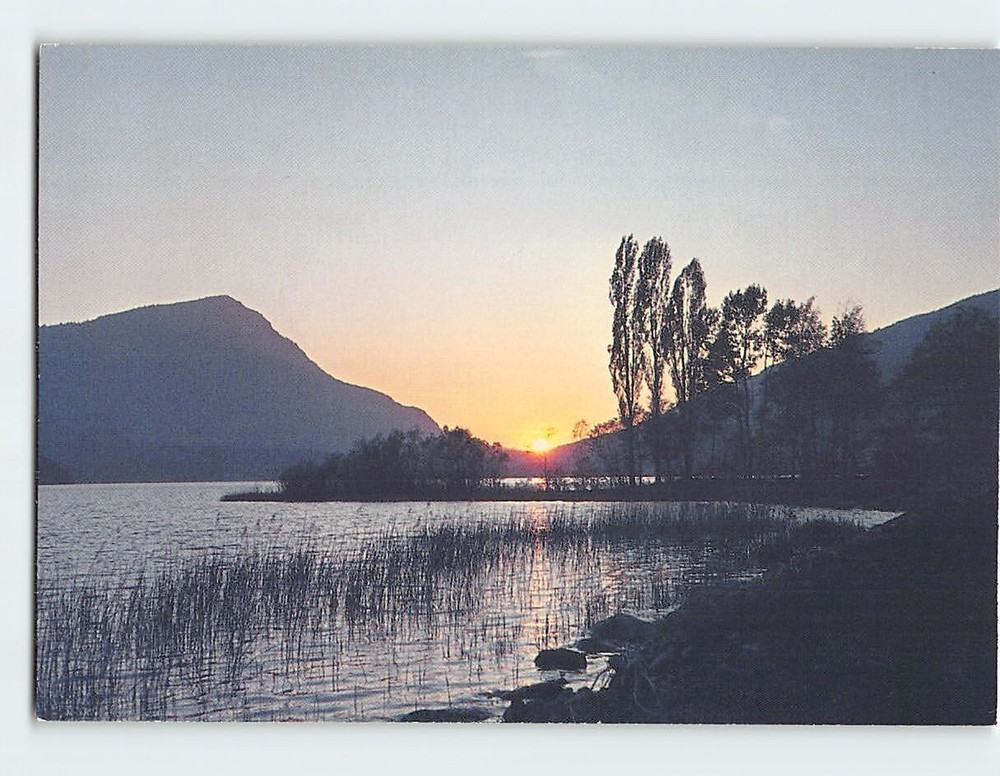 Postcard Lake Sunset Landscape Scenery