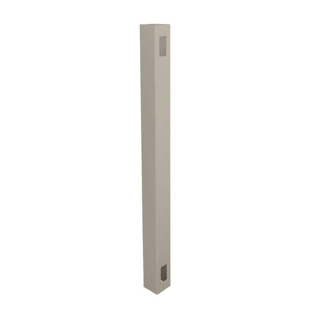 5 In. X 5 In. X 9 Ft. Khaki Vinyl Fence End Post